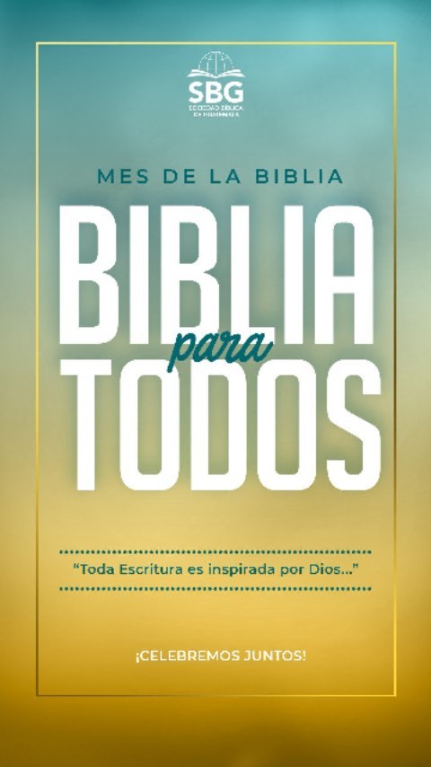 🚨 Formulario disponible en nuestra biografía 

Celebremos juntos el Mes de la Biblia 🥳

#MesDeLaBiblia2022 #sbg #biblia #guatemala
