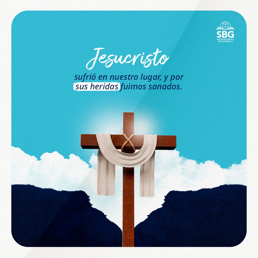 “A pesar de todo esto, él cargó con nuestras enfermedades y soportó nuestros dolores. Nosotros pensamos que Dios lo había herido y humillado. 
Pero él fue herido por nuestras rebeliones, fue golpeado por nuestras maldades; él sufrió en nuestro lugar, y gracias a sus heridas recibimos la paz y fuimos sanados.” Isaías 53:4 (TLA)

#SBG #guatemala