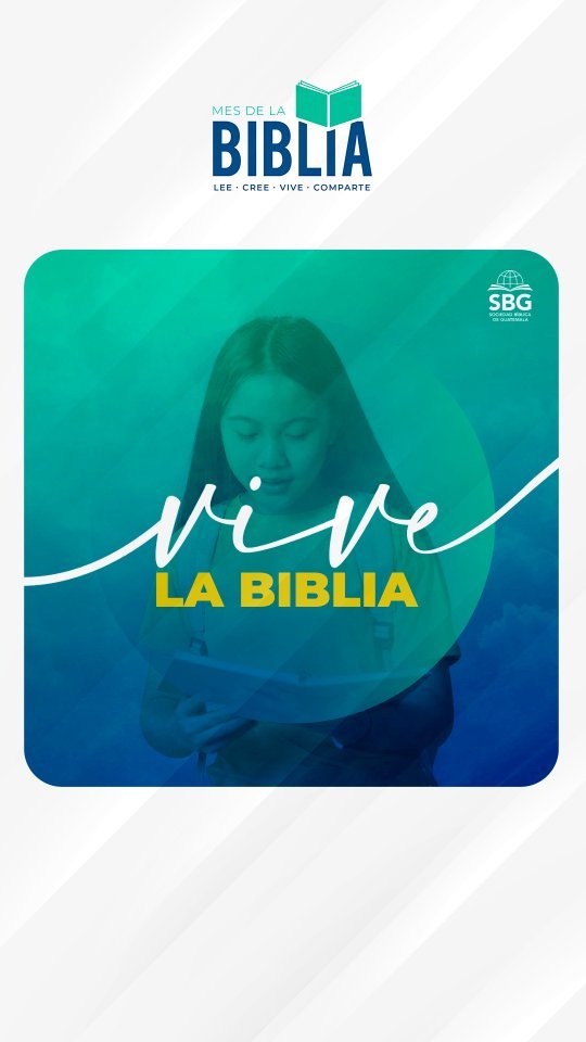 Esta semana te invitamos a ¡Vivir la Biblia!
Debemos vivir la Palabra del Señor. El resultado de leer, creer y vivir la Biblia es una vida transformada.

#SBG #Guatemala #MesDeLaBiblia