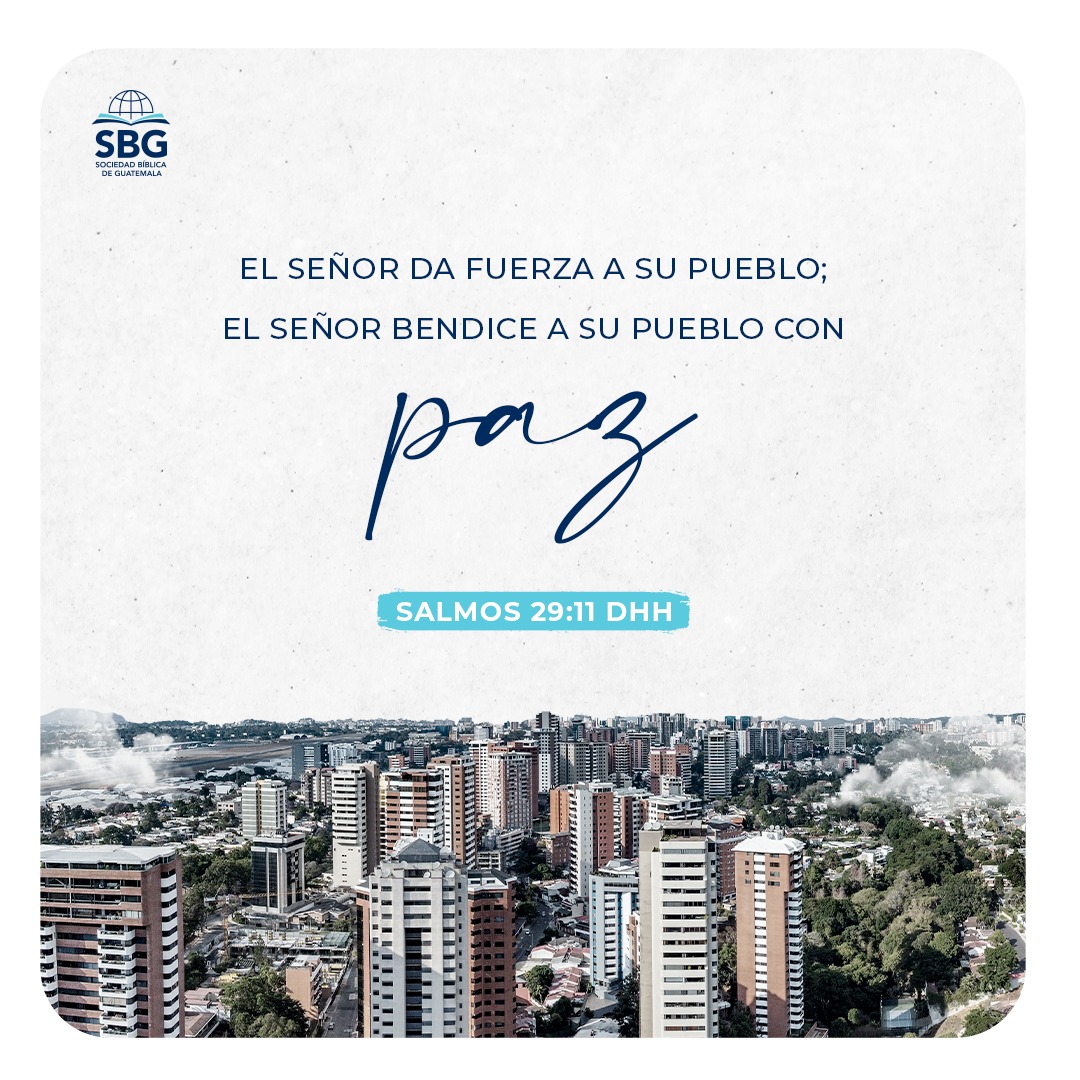 Seguimos orando por la paz de Guatemala. Que sean fortalecidos los corazones de los guatemaltecos en medio de estos momentos de incertidumbre. 🙌🏻

"El Señor da fuerza a su pueblo;
el Señor bendice a su pueblo con paz." Salmos 29:11 DHH

#SociedadBiblica #SBG #guatemala