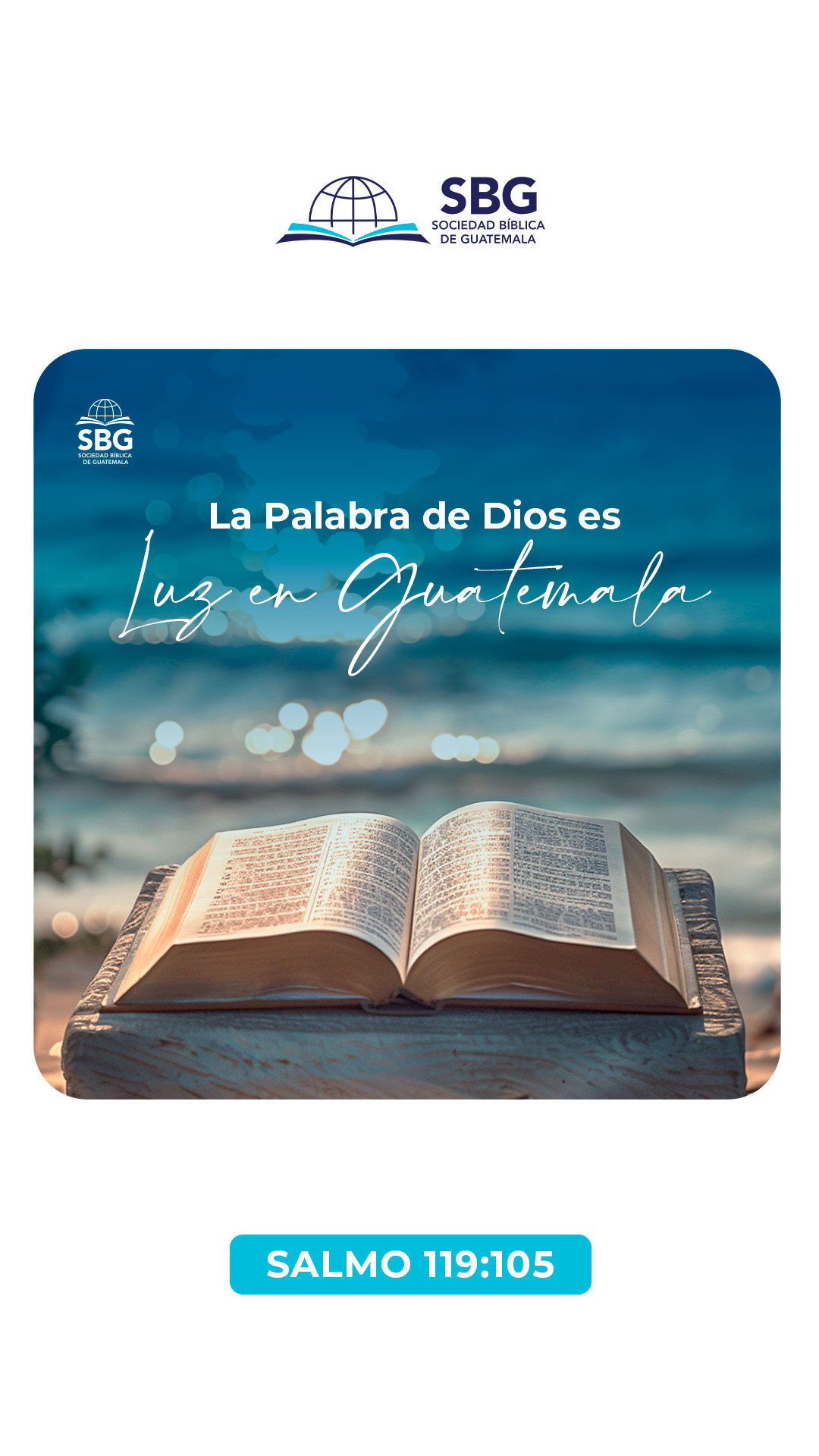 Lámpara es a mis pies tu palabra, y lumbrera a mi camino. Salmo 119:105 RVR60
Que Dios sea la luz en Guatemala 📖✨
#Guatemala #SociedadBiblica #SBG #GT #Luz #Guate #Biblia #Jesus