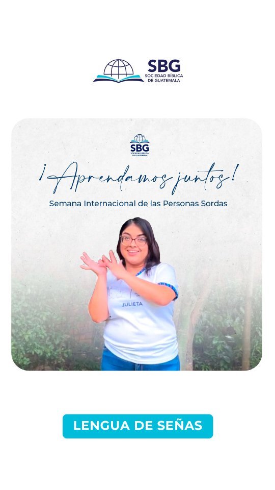 📖 La Palabra de Dios no se limita a un formato. 
Hoy aprendemos nuevas palabras en lengua de señas de Guatemala. ¿Qué otra te gustaría aprender? 🤟
Sociedad Bíblica de Guatemala sigue trabajando en la traducción de la Biblia en Lengua de Señas de Guatemala para disponer a toda la comunidad sorda este recurso gratuitamente por medio de internet. 💻
Conoce más en www.tblensegua.sbiblica.org