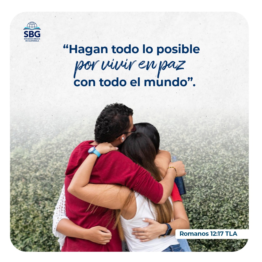 “No hay lugar para el miedo: poner fin a la violencia escolar para mejorar la salud mental y el aprendizaje” - UNESCO
Estudios han comprobado que el “bullying” puede afectar la salud mental de las víctimas y el rendimiento en su educación. Especialmente se enfoca en etapa de infantes hasta la adolescencia. ❤️‍🩹
“Hagan todo lo posible por vivir en paz con todo el mundo”. Romanos 12:17 TLA
Actuemos para contrarrestar este problema. Cada persona es una  creación maravillosa porque es hechura de Dios. Compartamos la verdad y seamos mensajeros de las buenas noticias de la Biblia. 📖🌟
#SBG #SociedadBiblica #Guatemala #Biblia #Niñez #Adolescencia #Bullying #LaBibliaEsParaTodos