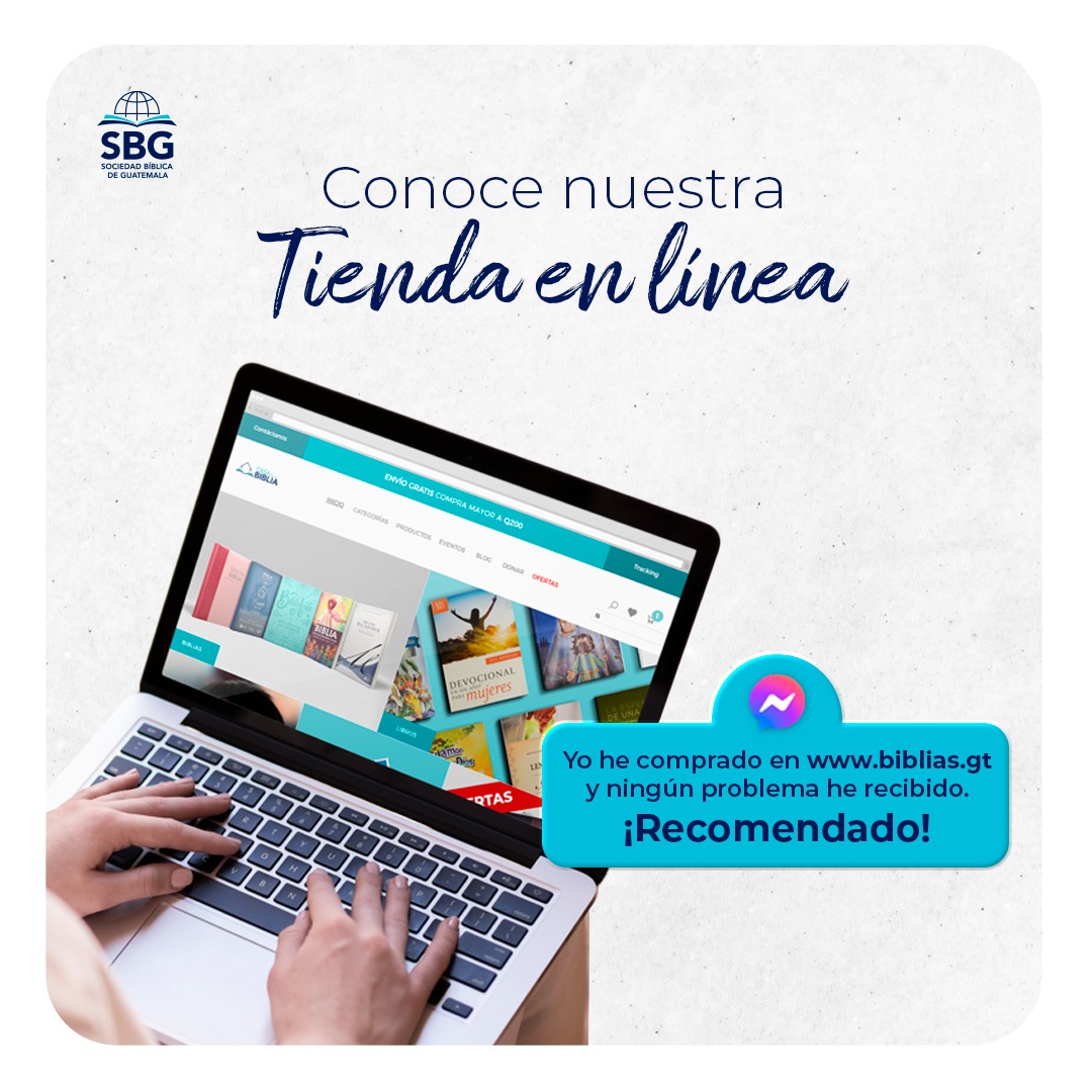 Ahorra tiempo, compra con descuentos y recibe en la puerta de tu casa. Visita www.biblias.gt 💻🌟
Gracias a sus comentarios y retroalimentación podemos seguir mejorando. 📱🙋‍♂💬 ¿Qué tal te ha parecido nuestra tienda en línea?

#cybermonday #SBG #SociedadBiblica #Guatemala #Biblia #compra #online #tiendaenlinea #CasaDeLaBiblia #Ofertas #OfertasOnline #GT #Guate